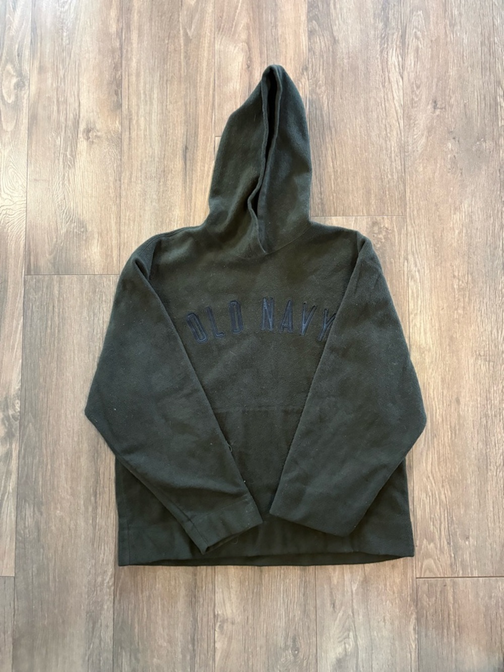 Vintage Old Navy Men's green large Hooded Pullover Sweater